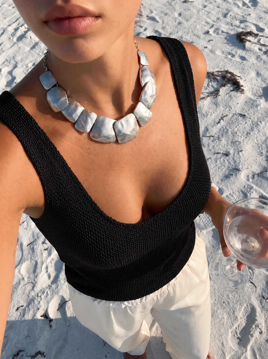Cube Antik Silver Kolye