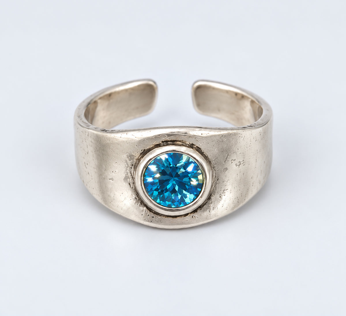 Tuda Antik Crystal Yüzük Aqua