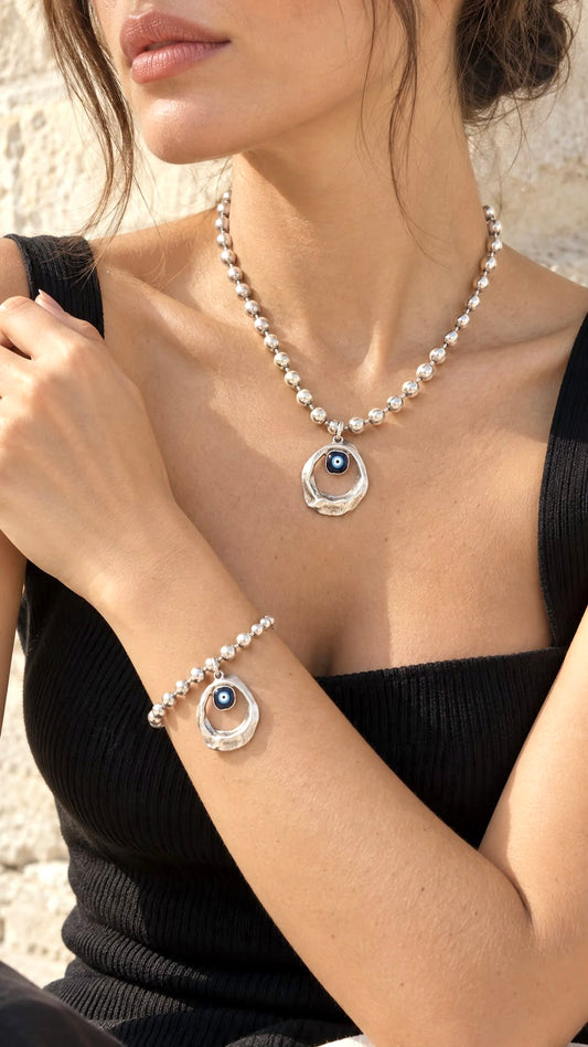 Azure Antik Kolye Bileklik Set