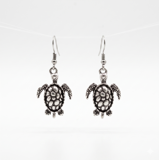 Caretta Küpe Pirinç Gümüş