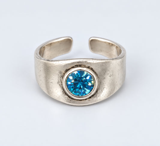 Tuda Antik Crystal Yüzük Aqua